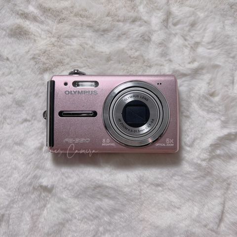 OLYMPUS デジカメ CAMEDIA FE-330 コンデジ ピンク Olympus FE-330 8MP CCD sensor digicam w/ charger + battery +