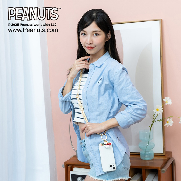 infoThink 史努比系列手機編織頸掛繩(飛行) (1)