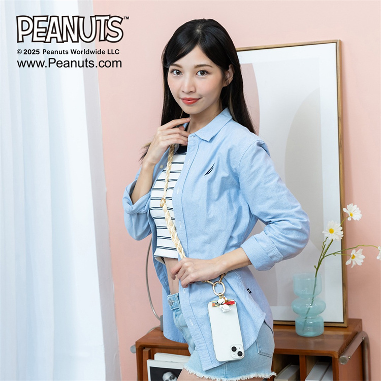 infoThink 史努比系列手機編織頸掛繩(飛行) (1)