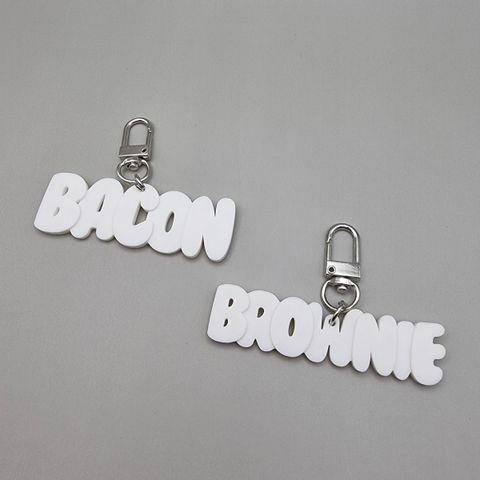 White Chunky customised pet tags