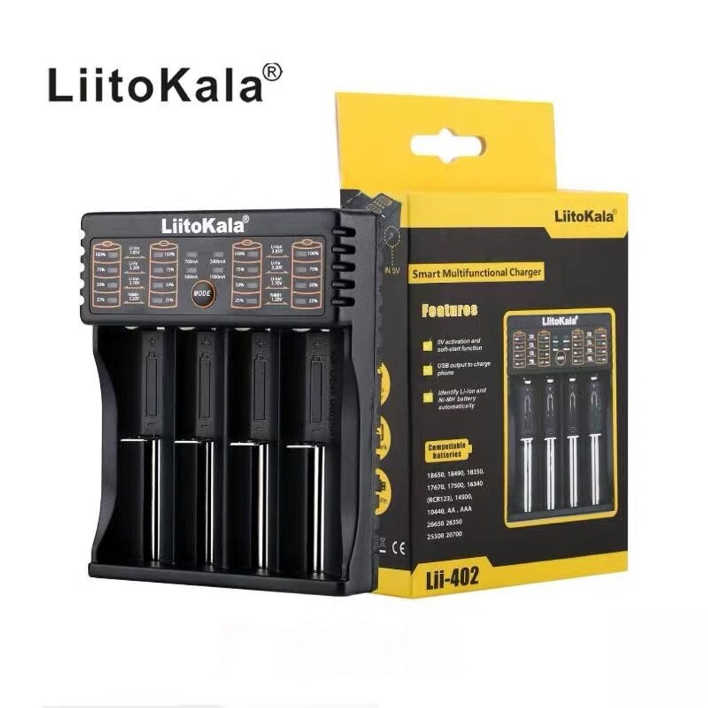 18650  Liitokala  Yonii 智能充電器  3號4號可充 單槽 雙槽 四槽 26650 16340
