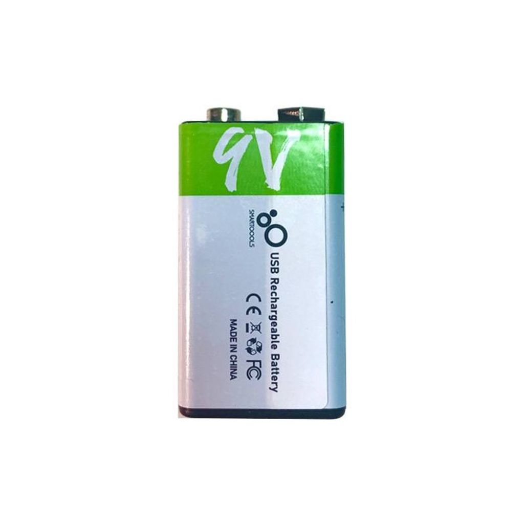 SMARTOOLS 系列 USB TYPE-C充電 電池 9V款 6F22 方形電池 萬用表 煙霧報警器