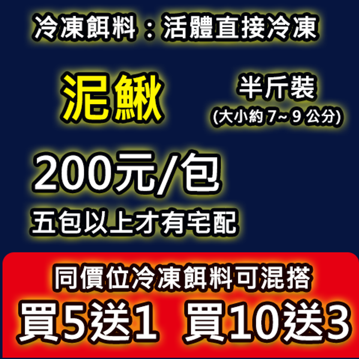 冷凍餌料-泥鰍