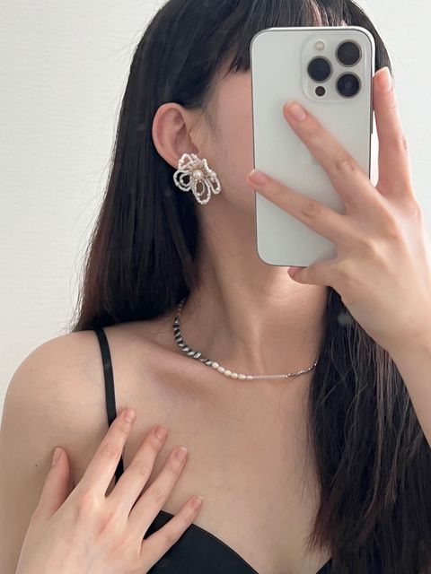 珠花耳環3