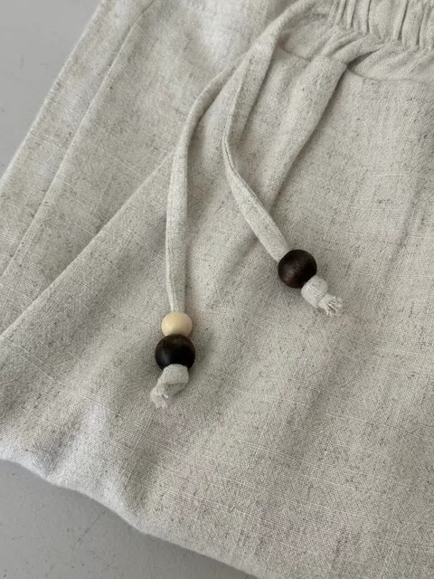 棉麻抽繩寬褲16