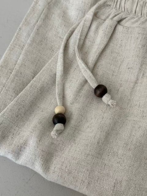 棉麻抽繩寬褲16
