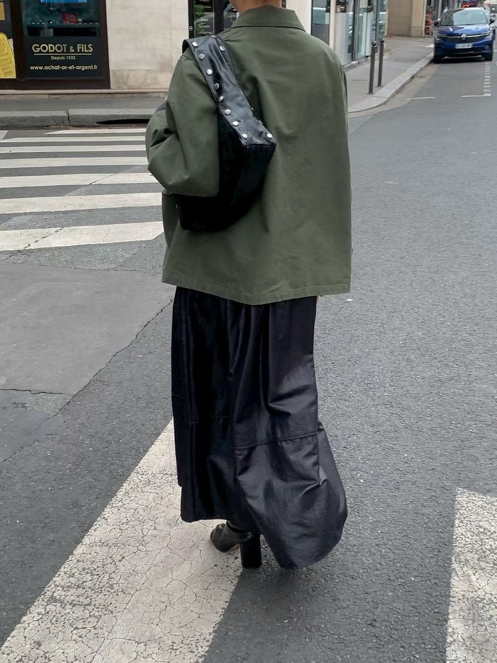 皮革長裙21