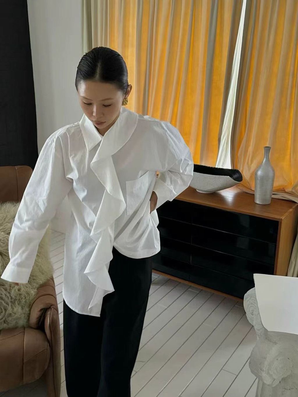 波浪領襯衫15