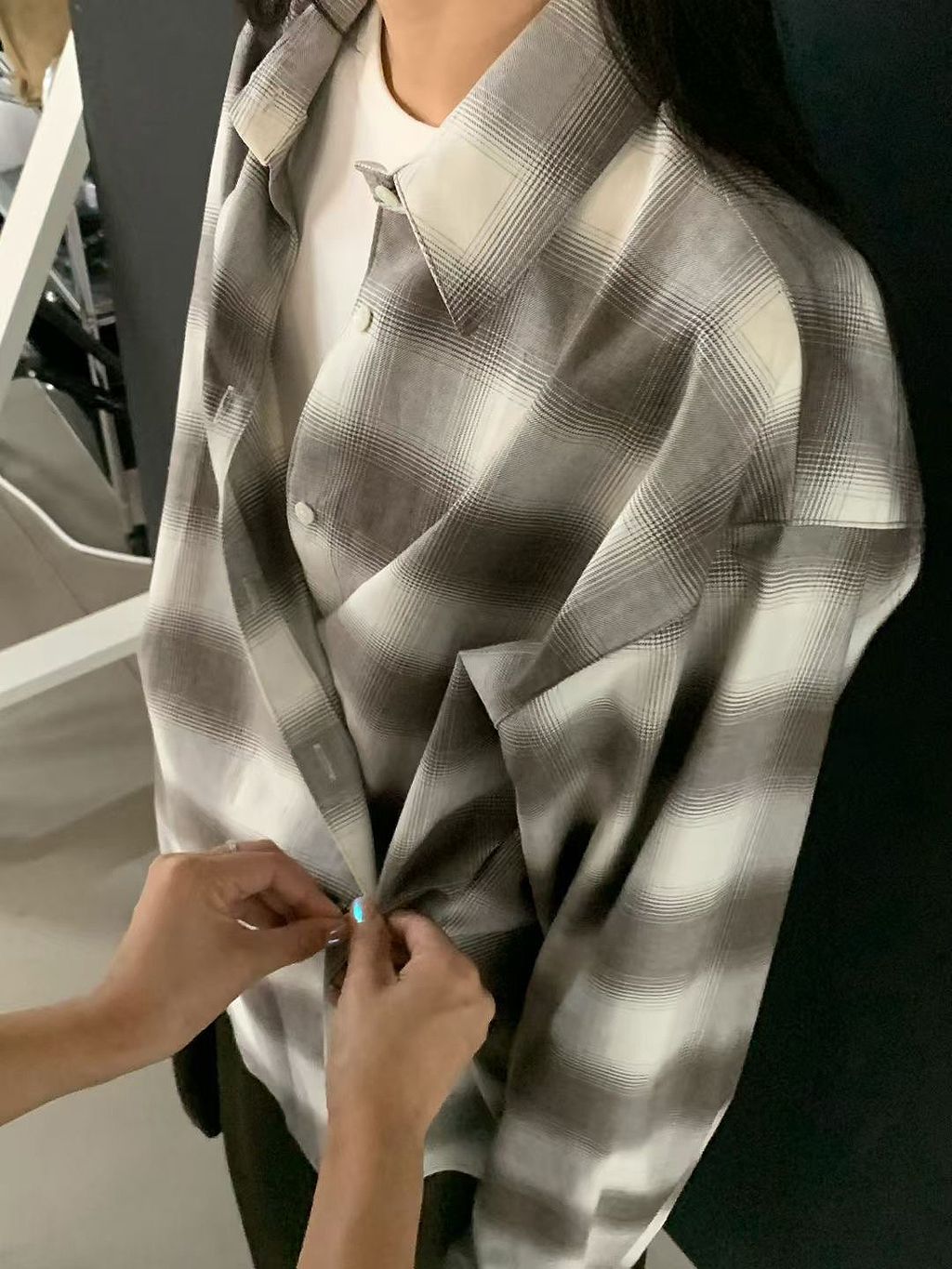 漸層格紋襯衫13