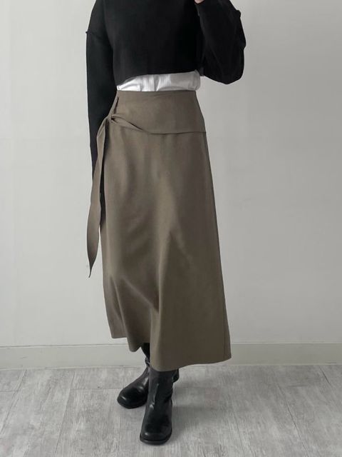 側邊繞結長裙15