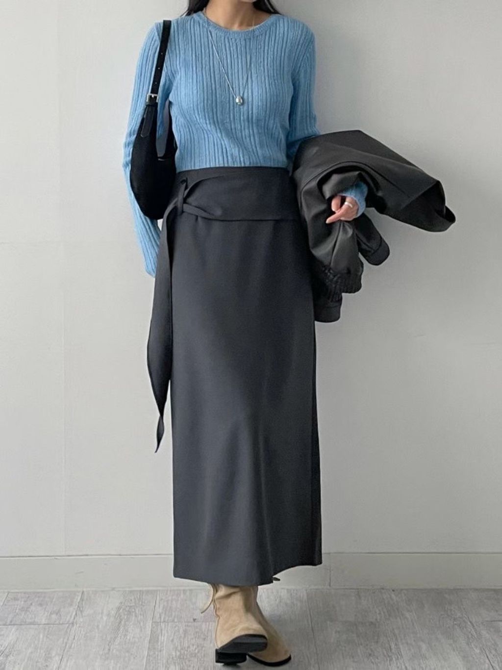 側邊繞結長裙11