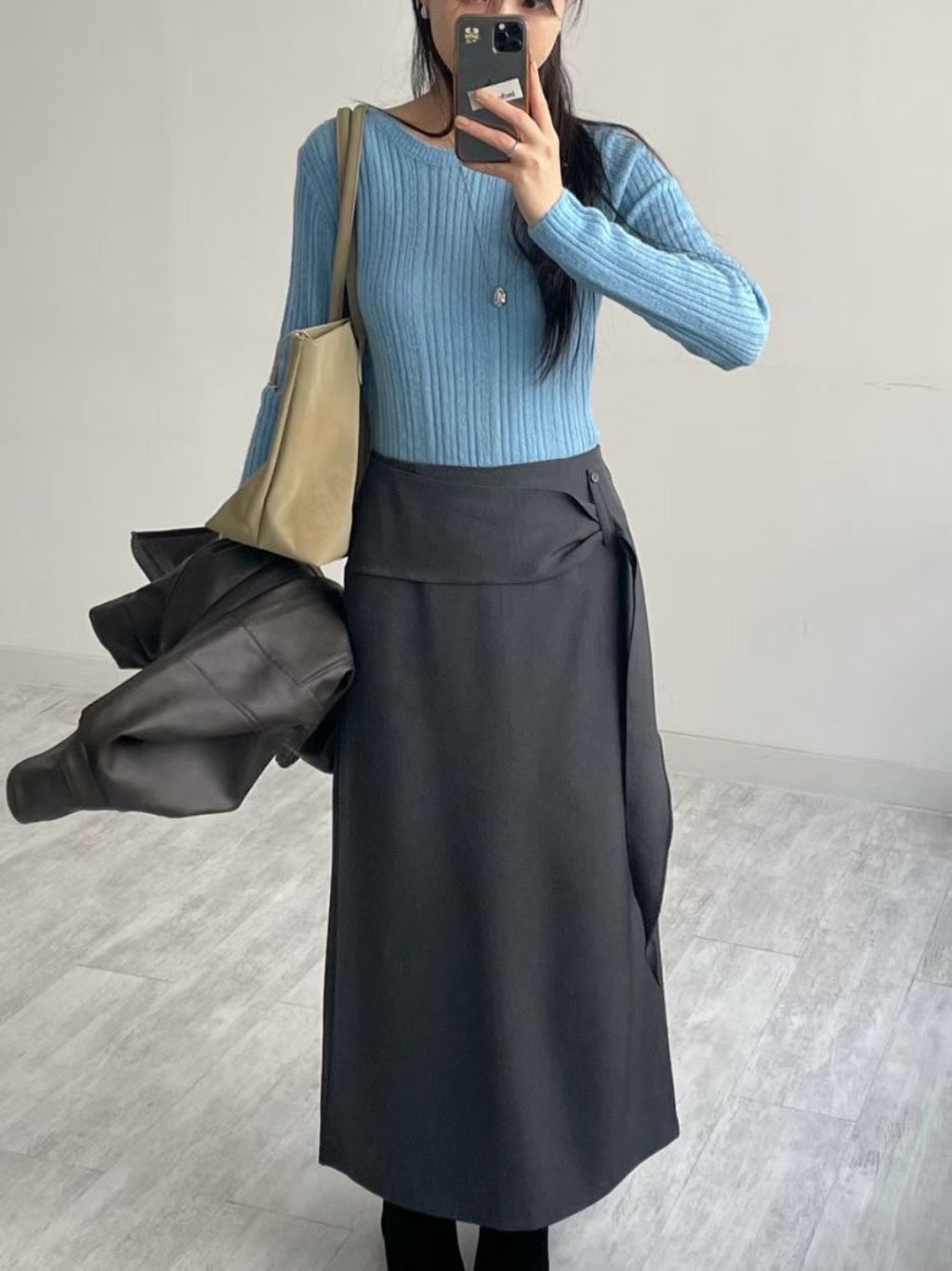 側邊繞結長裙12