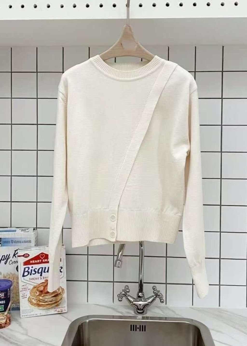 斜邊針織上衣16