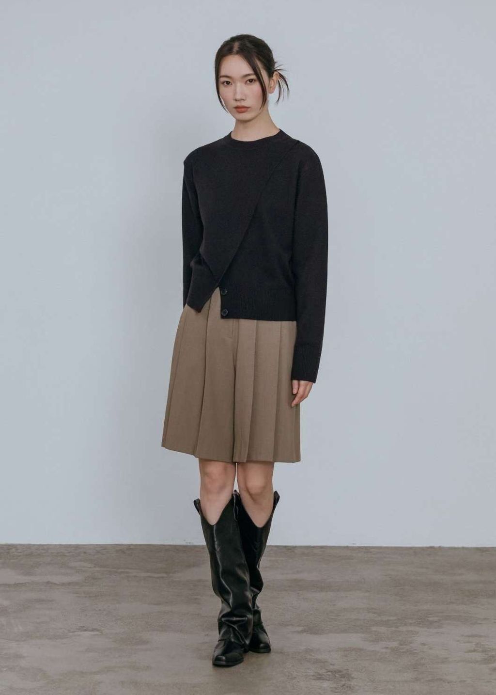 斜邊針織上衣15