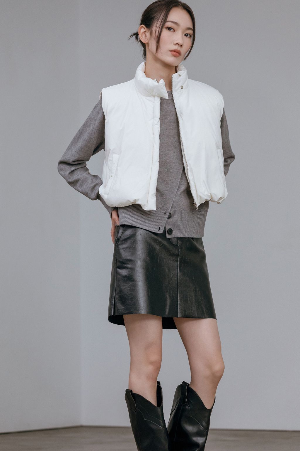 斜邊針織上衣10