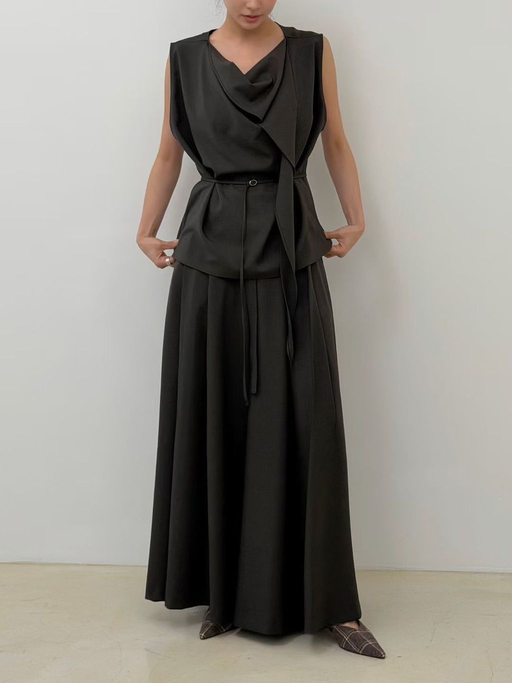 垂墜寬褲套裝22