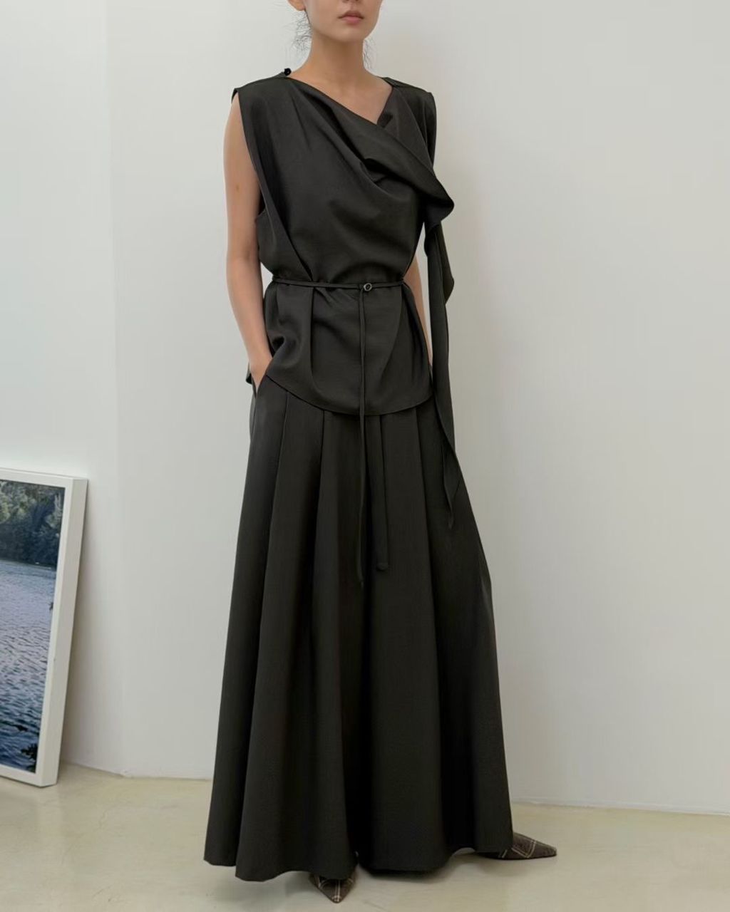 垂墜寬褲套裝32