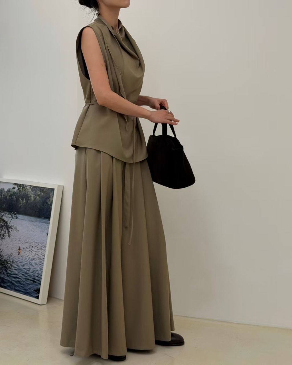 垂墜寬褲套裝25