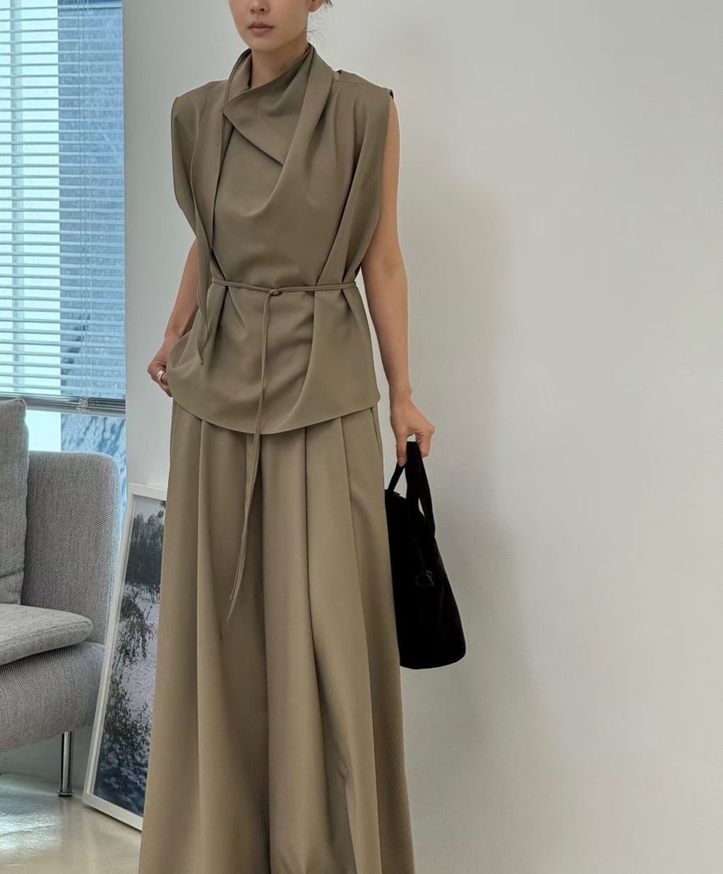 垂墜寬褲套裝33