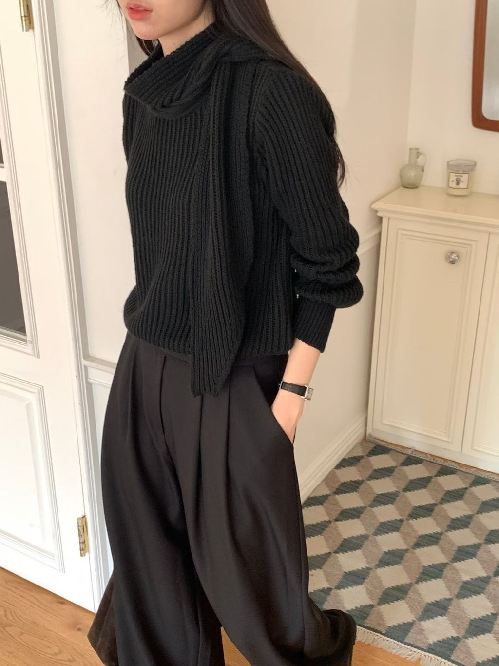 不規則針織上衣10