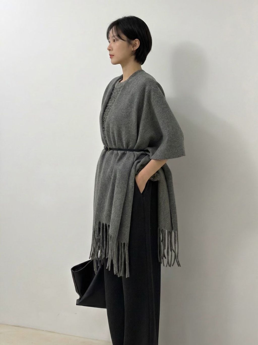 羊毛流蘇披肩1