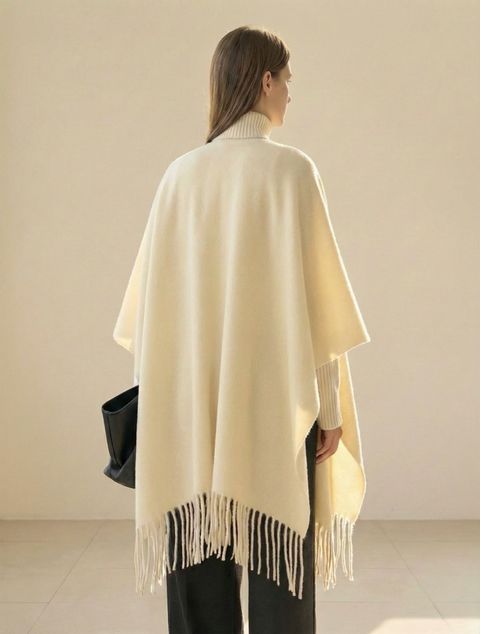 羊毛流蘇披肩6