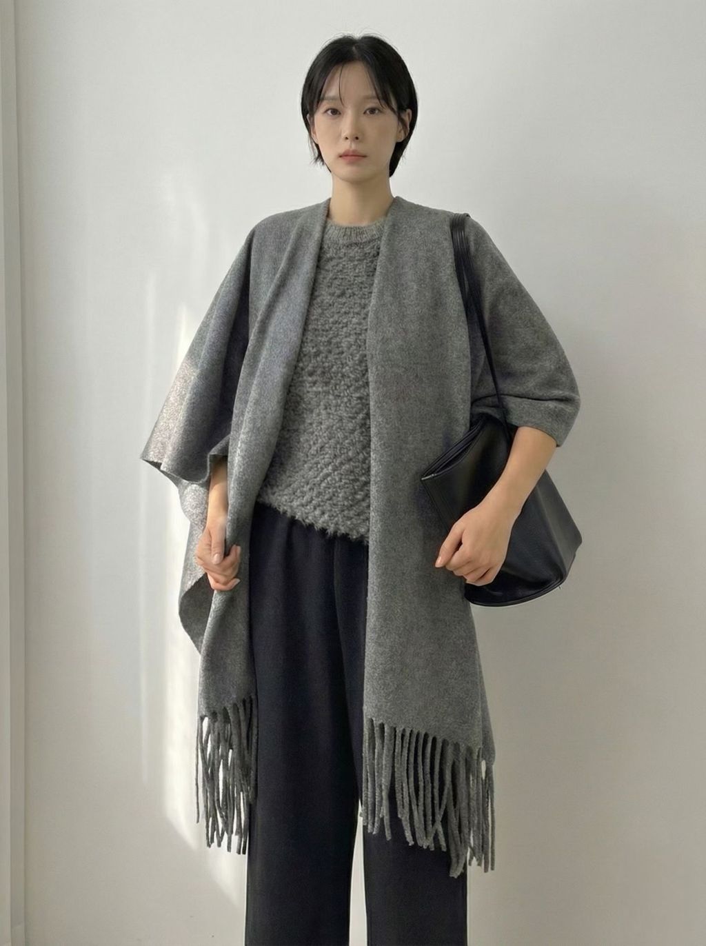 羊毛流蘇披肩9
