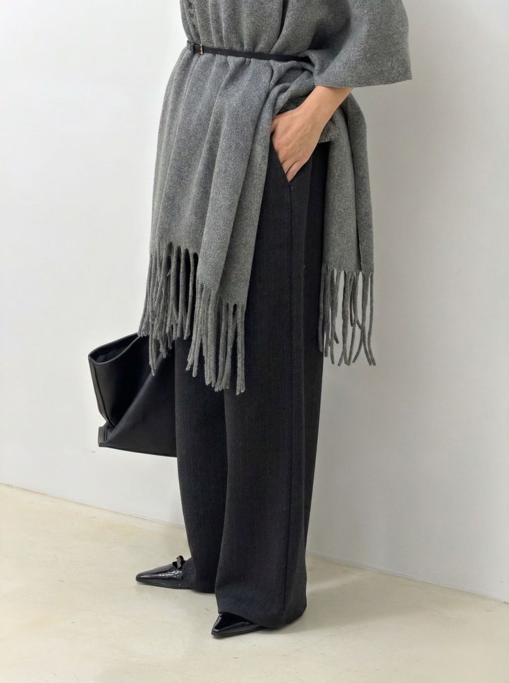 羊毛流蘇披肩12