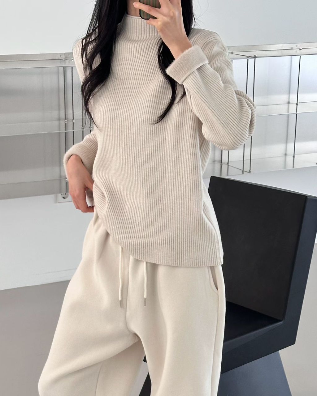 立領直紋針織65