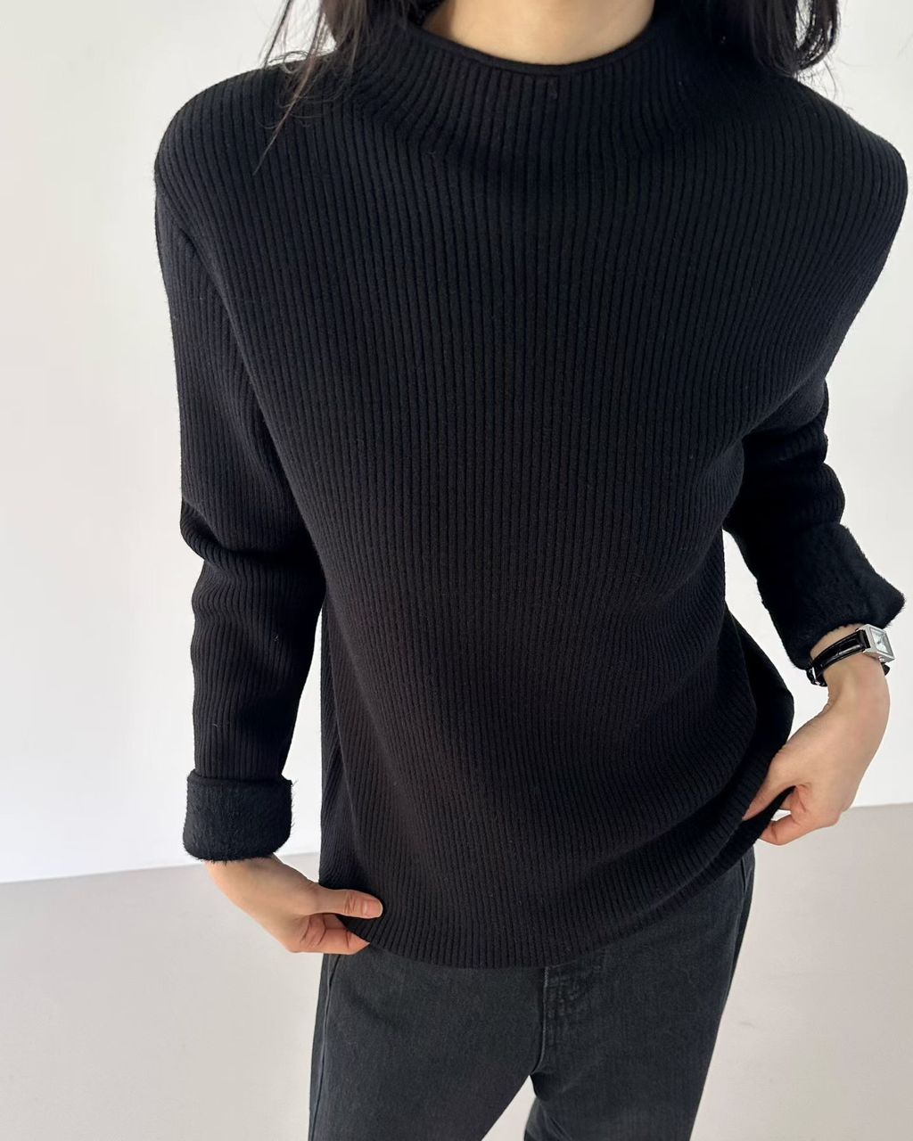 立領直紋針織19