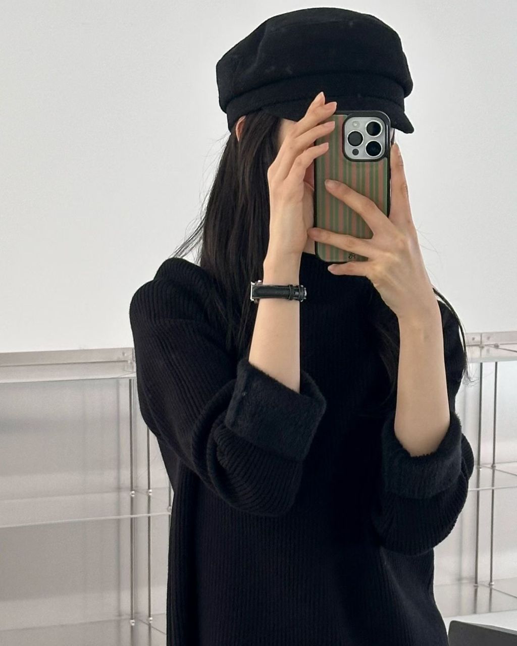 立領直紋針織20