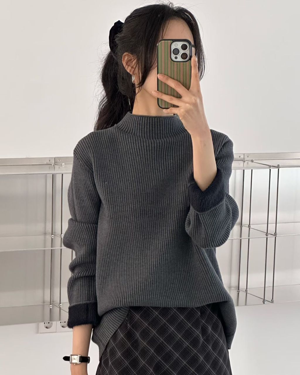 立領直紋針織53