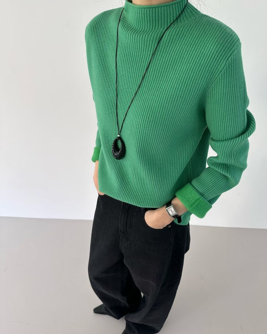 立領直紋針織38