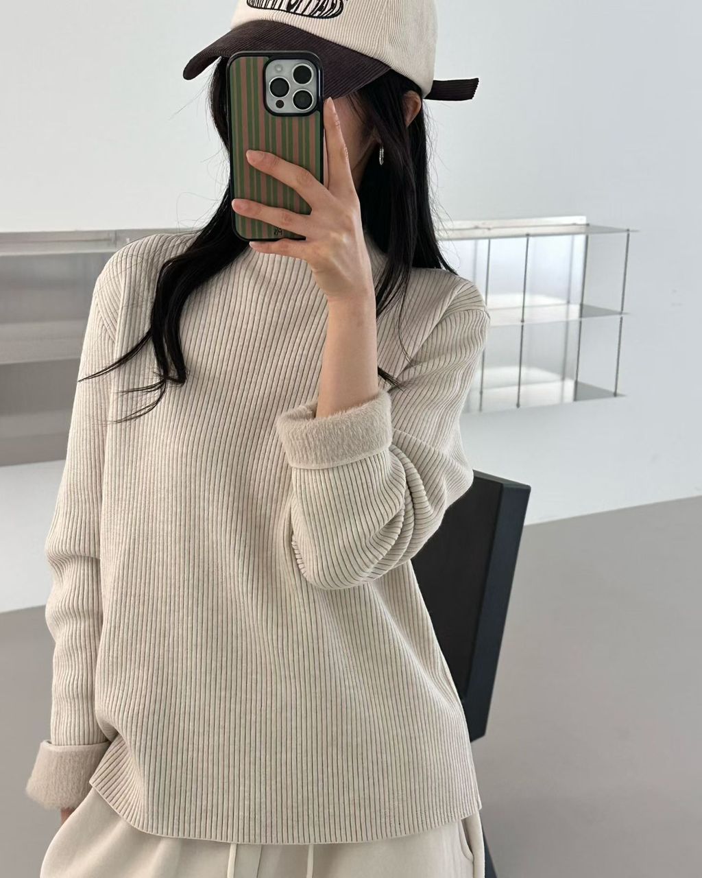 立領直紋針織15