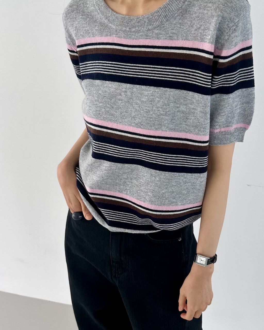 條紋短針織12