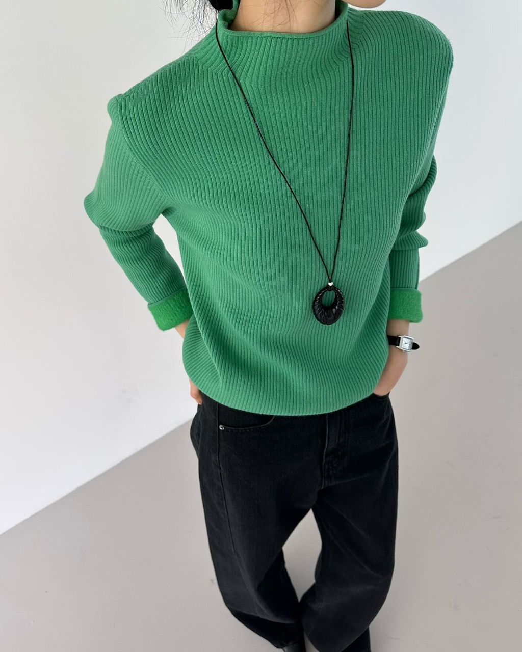 立領直紋針織14