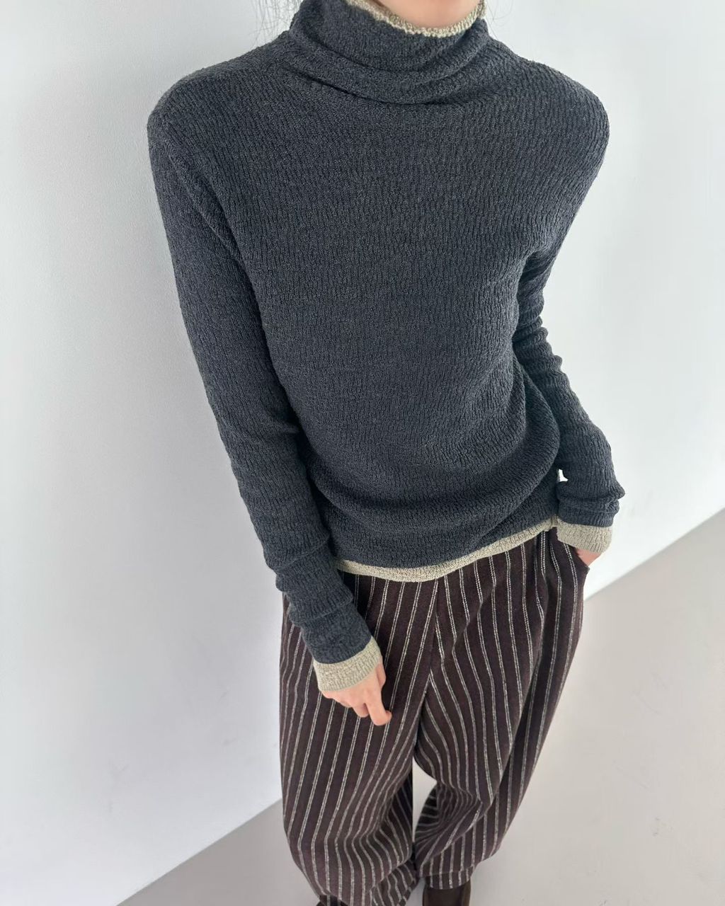 高領象紋針織27