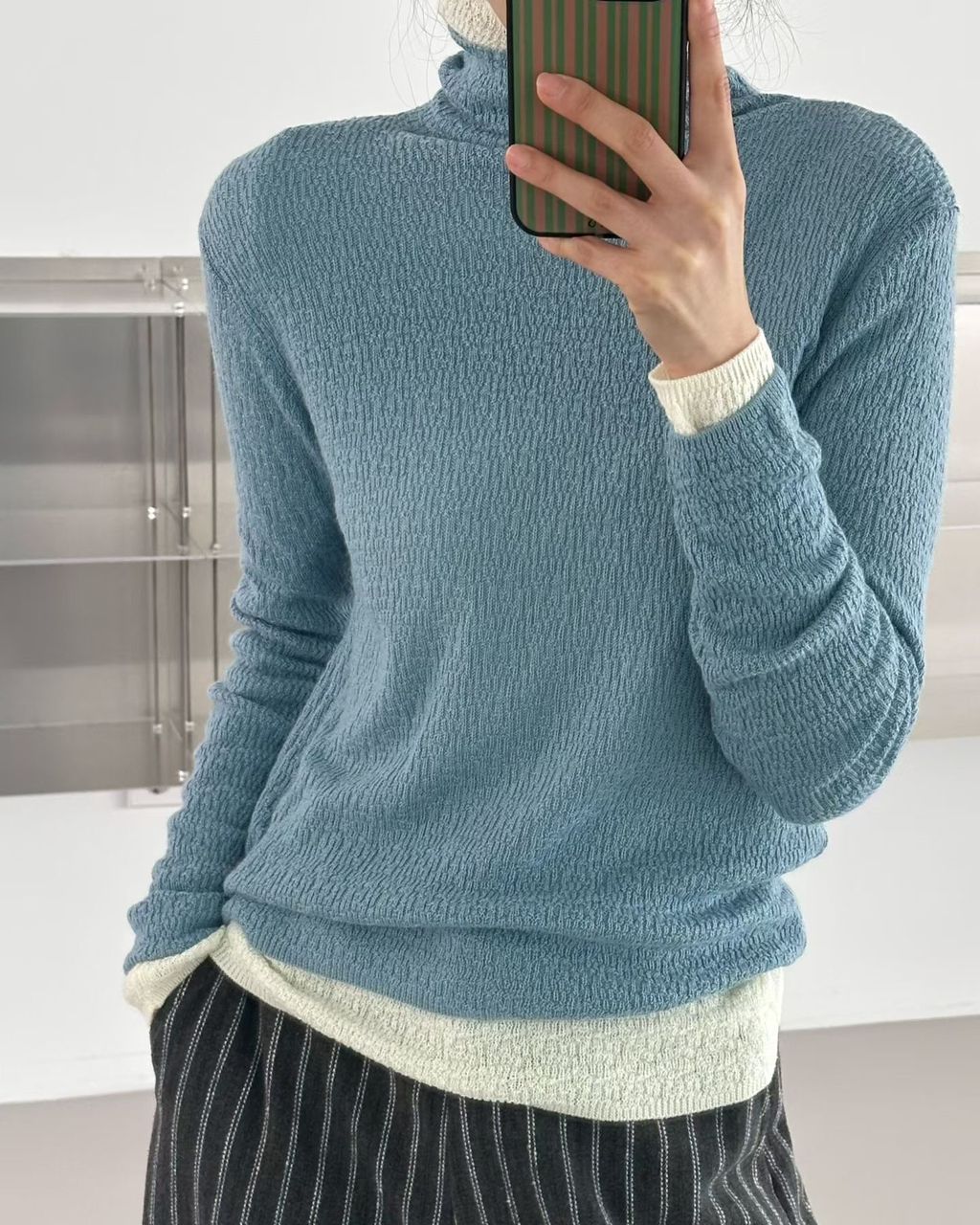 高領象紋針織31