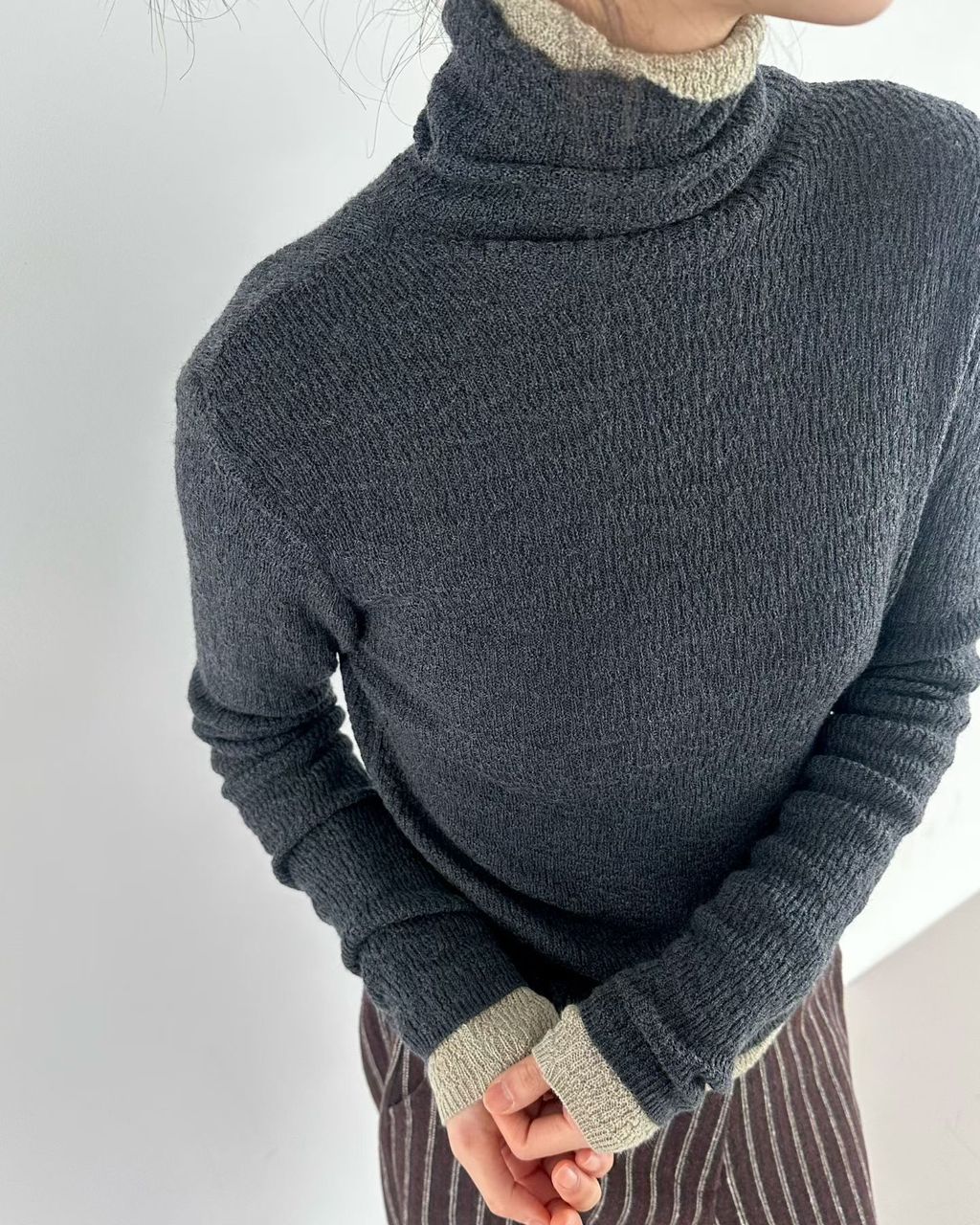 高領象紋針織10