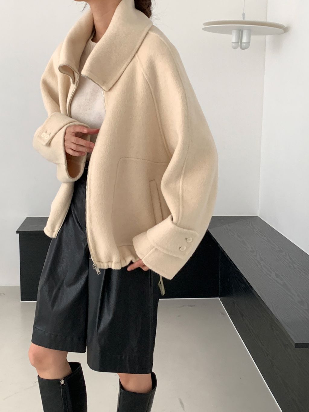 毛料立領外套12