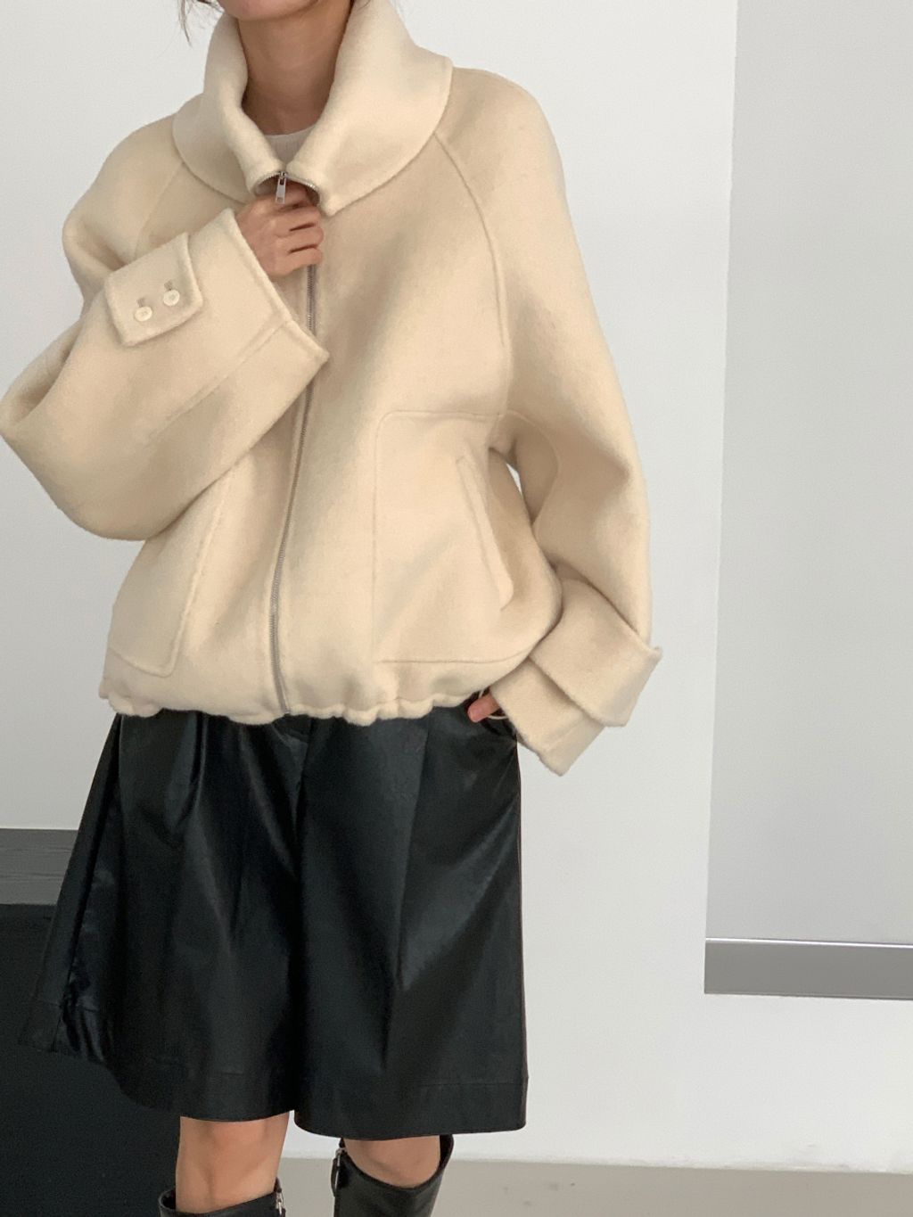 毛料立領外套18