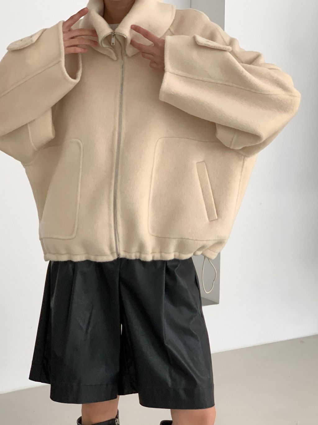 毛料立領外套23