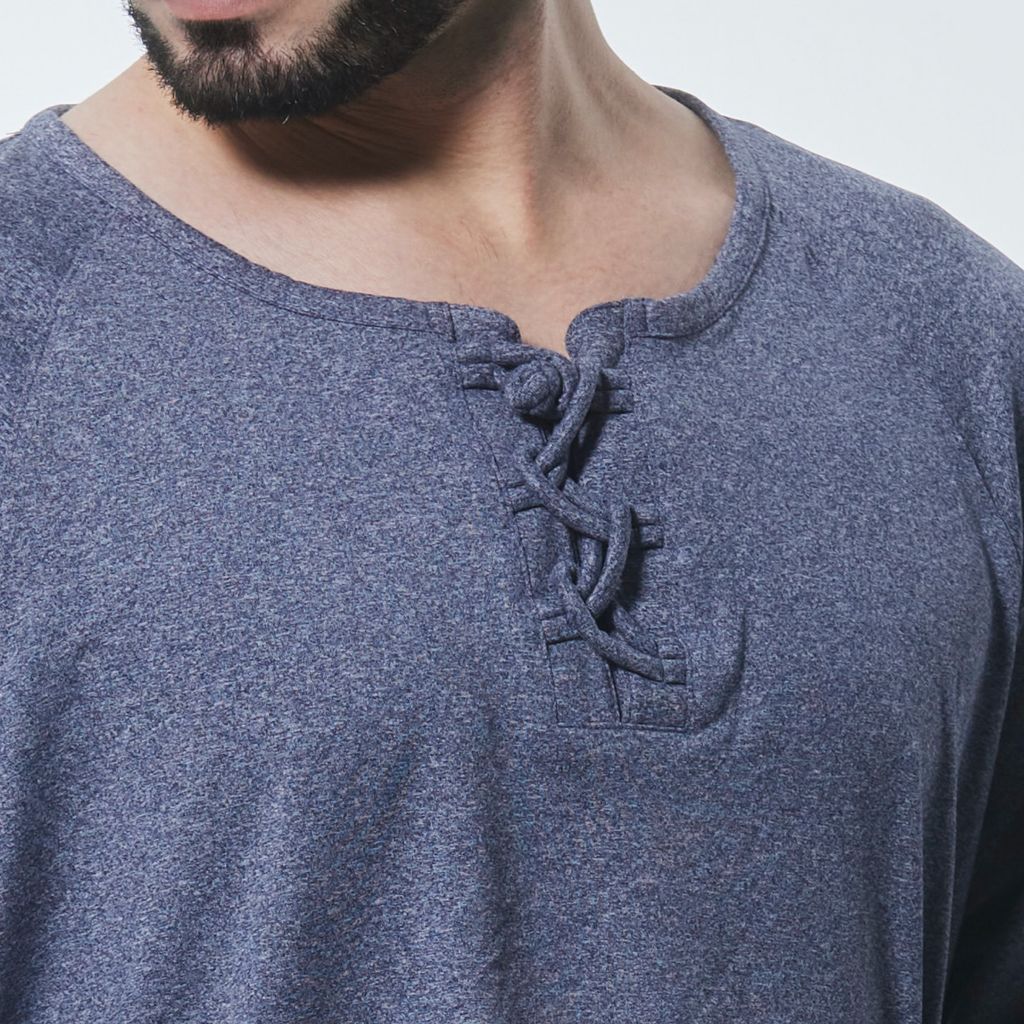 【HI FI FNK】Coach Henley Top Thorough Loops Power Hum Henley Shirt (BLUE) – FBK Design