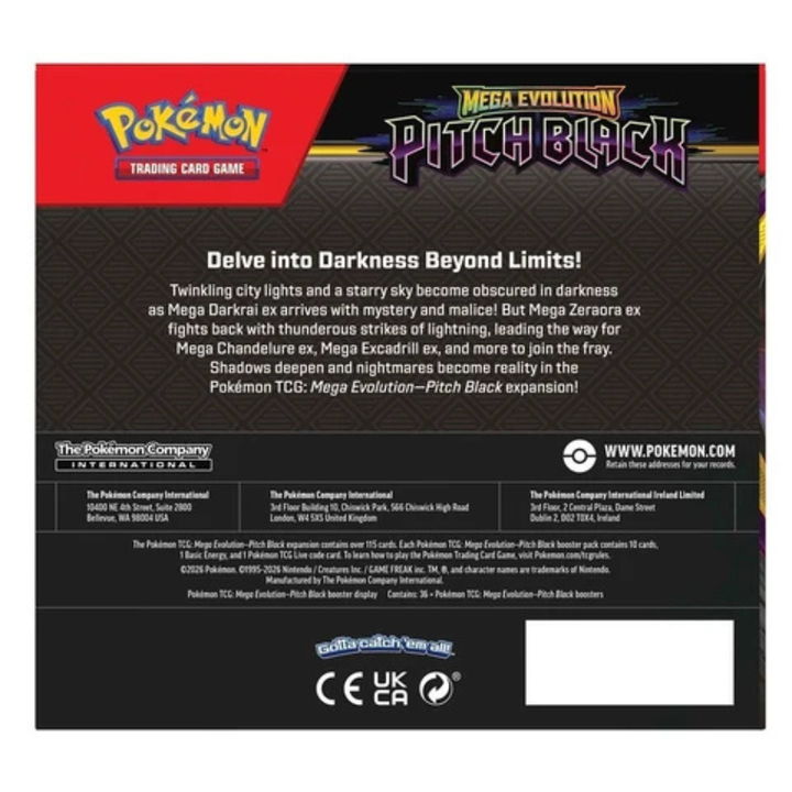 Pokemon TCG ME05 Pitch Black Booster Box Details
