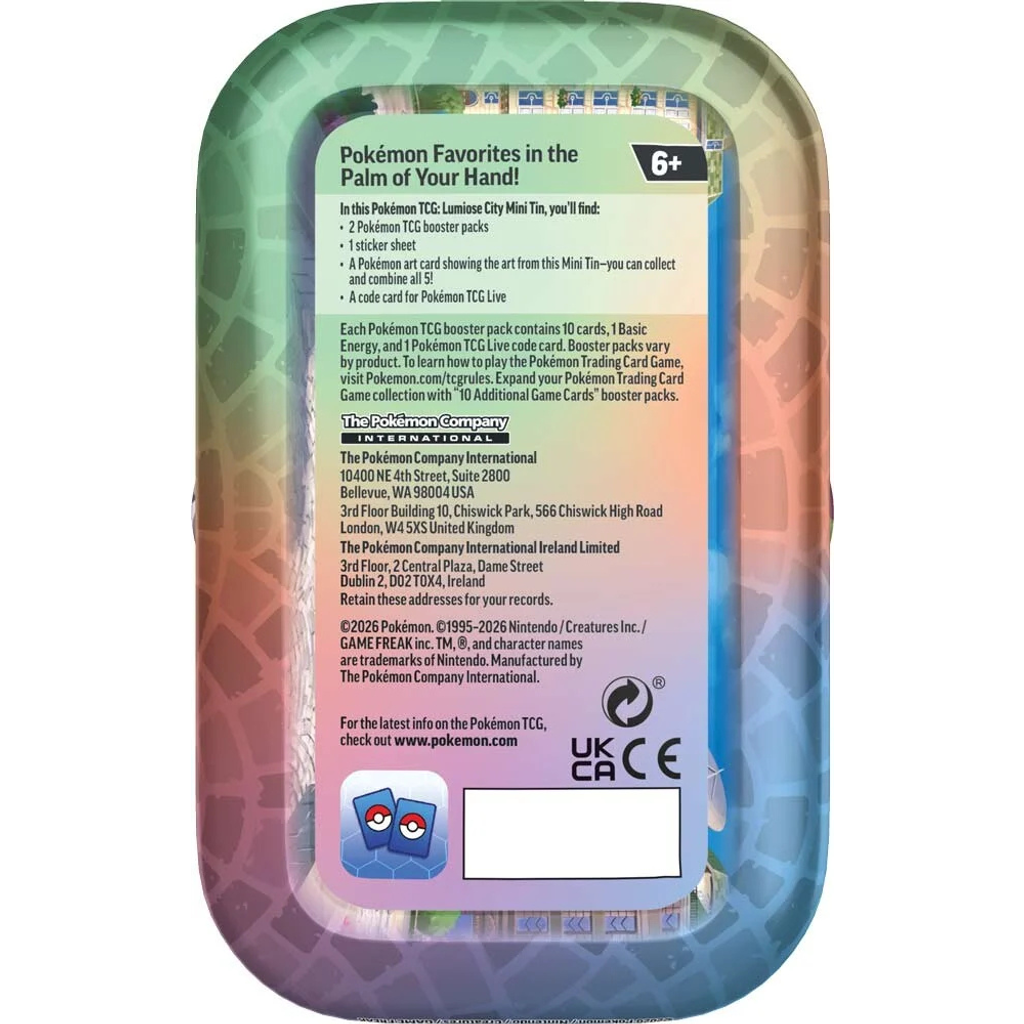 Pokemon TCG Lumiose City Mini Tin Set Details