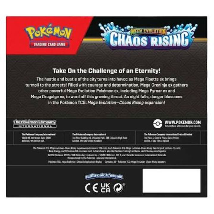 Pokemon TCG ME04 Chaos Rising Booster Box Details