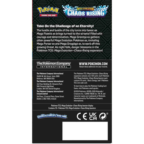 Pokemon TCG ME04 Chaos Rising Half Booster Box (18 Packs) Details
