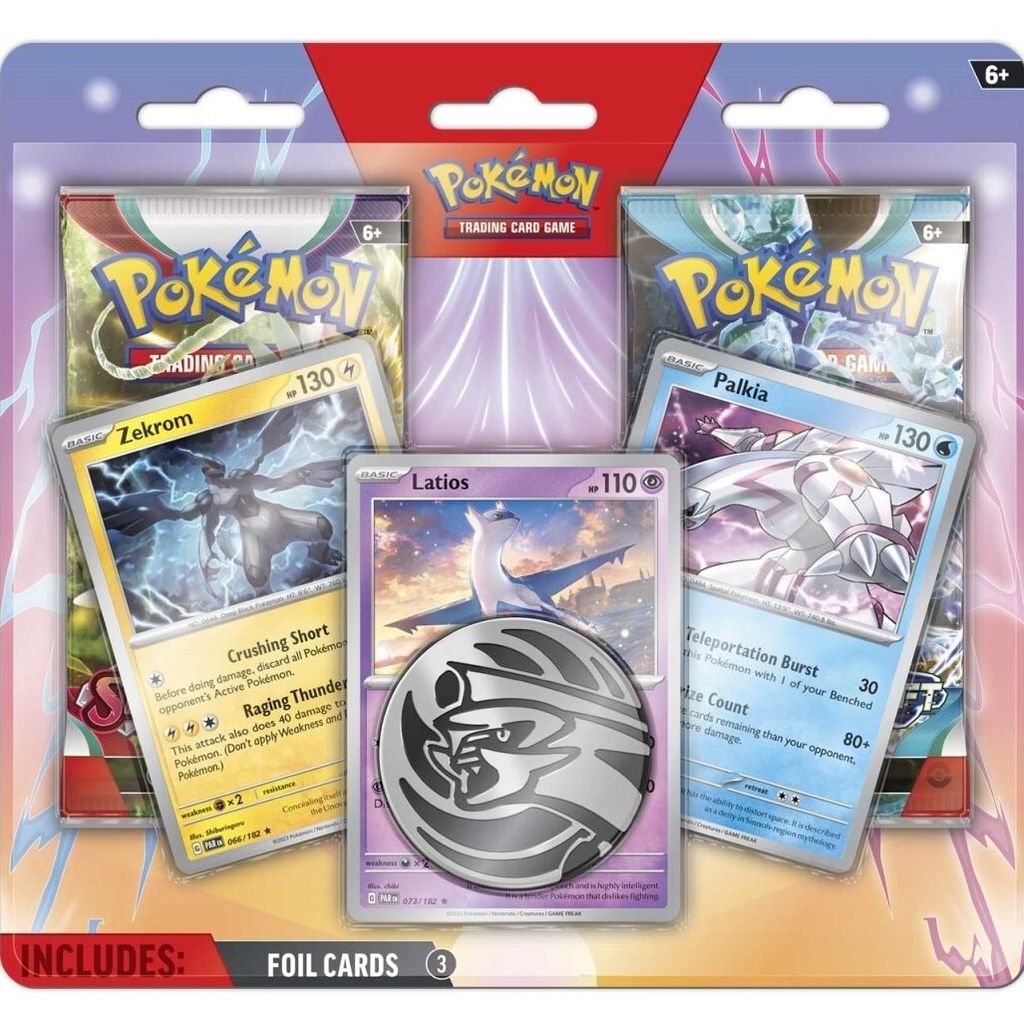 Pokémon TCG Latios, Zekrom & Palkia Cards with 2 Booster Packs & Coin