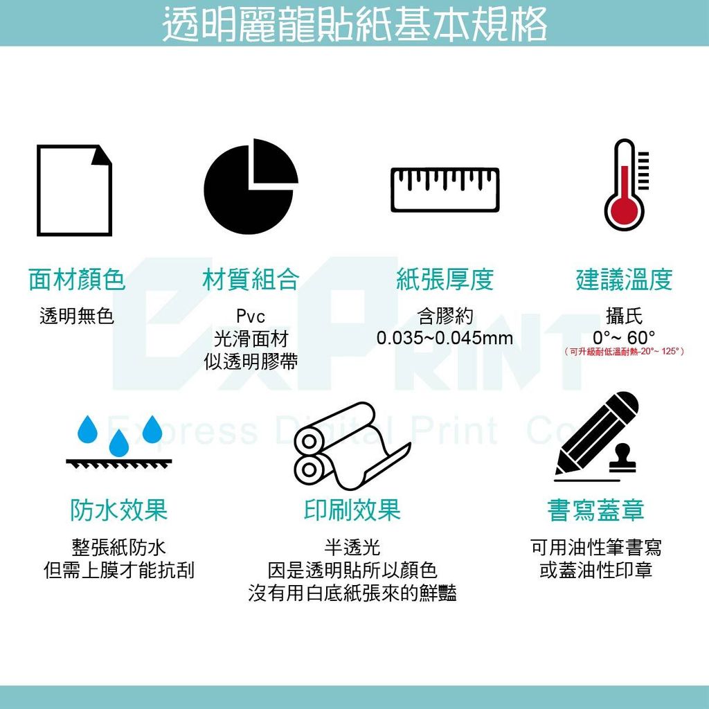 ＰＶＣ透明貼紙材質