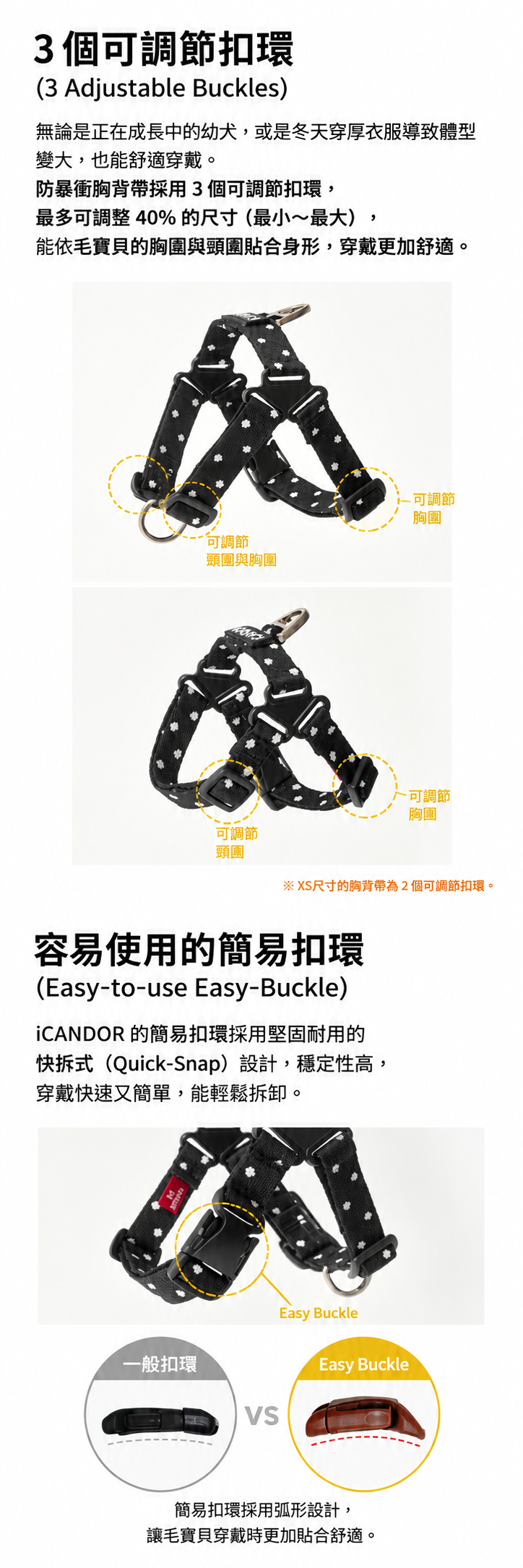 可調節黑色點點胸背帶廣告